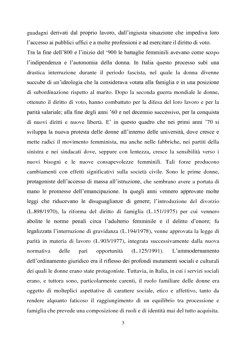 Anteprima della tesi: Costituzione e pari opportunità, Pagina 3