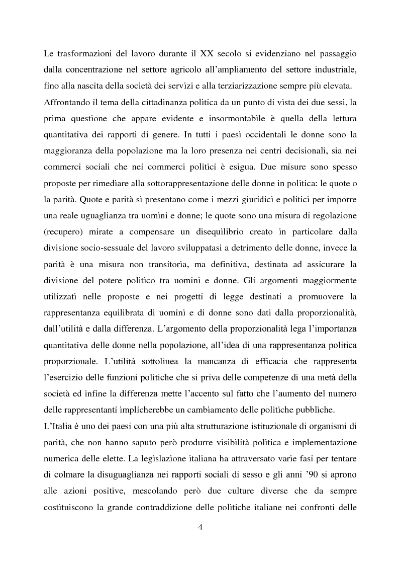 Anteprima della tesi: Costituzione e pari opportunità, Pagina 4