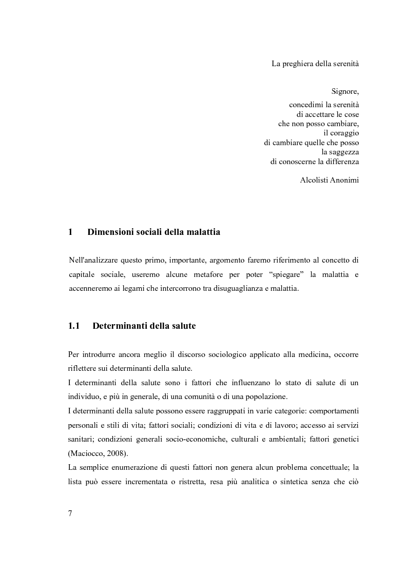 Anteprima della tesi: La voce dei malati: la ricerca etnografica in sociologia della salute, Pagina 6
