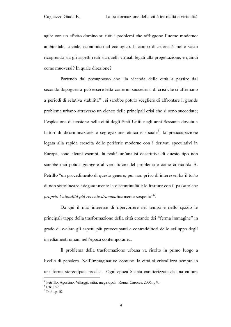 Anteprima della tesi: Trasformazione della città tra realtà e virtualità, Pagina 3