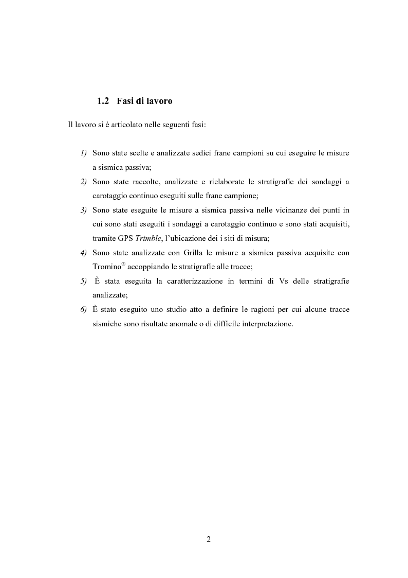 Anteprima della tesi: Valutazione dello spessore dei corpi di frana tramite sismica passiva tromografica, Pagina 3