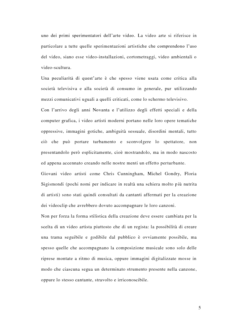 Anteprima della tesi: Arte, video arte e videoclip. Il Perturbante nelle immagini dell'uomo., Pagina 3