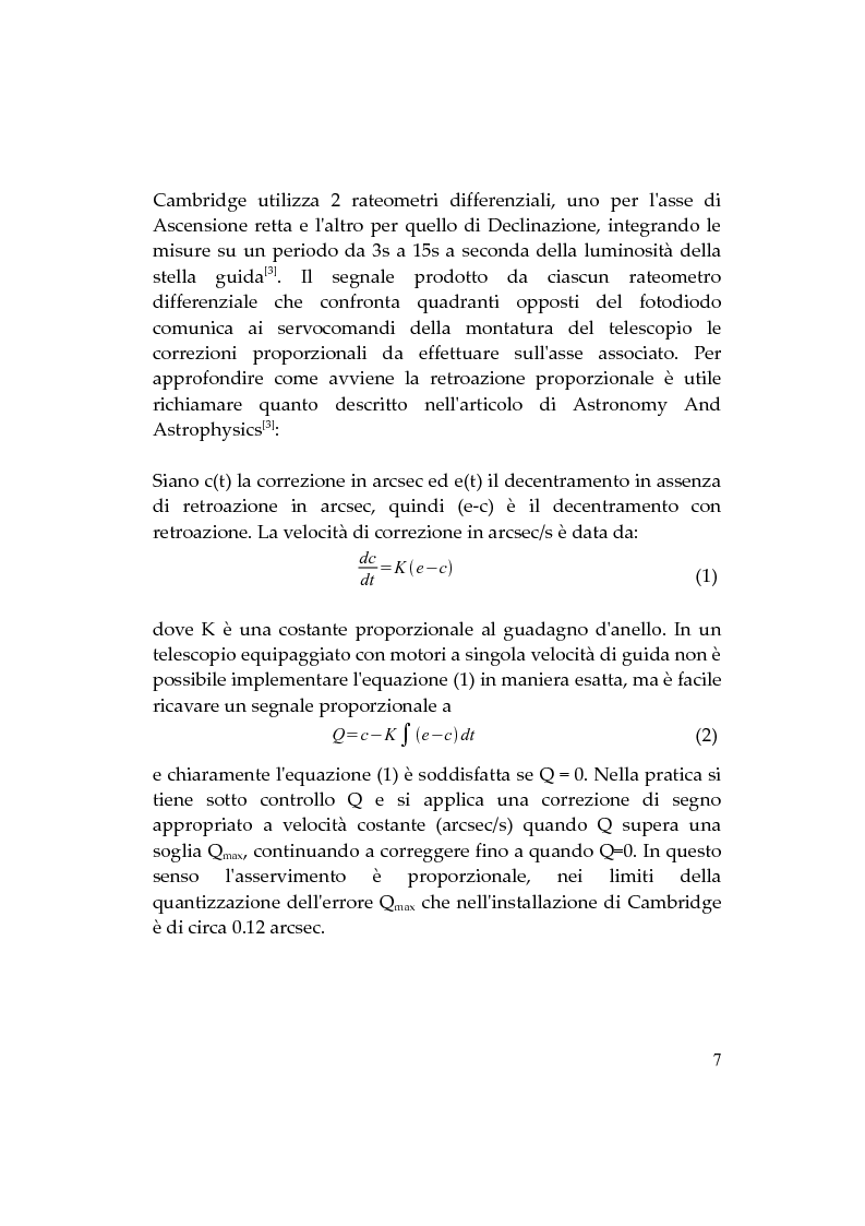 Anteprima della tesi: Realizzazione di un dispositivo analogico per effettuare tracking stellare, Pagina 6