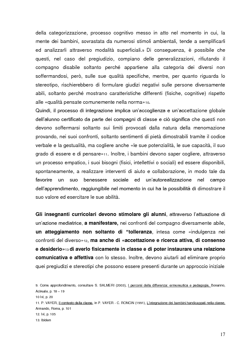 Anteprima della tesi: I compagni di classe: una risorsa per l'integrazione, Pagina 4