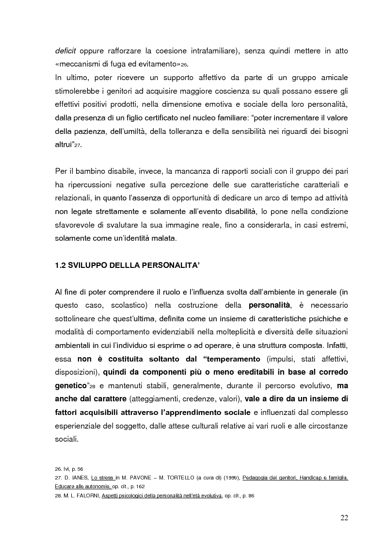 Anteprima della tesi: I compagni di classe: una risorsa per l'integrazione, Pagina 9