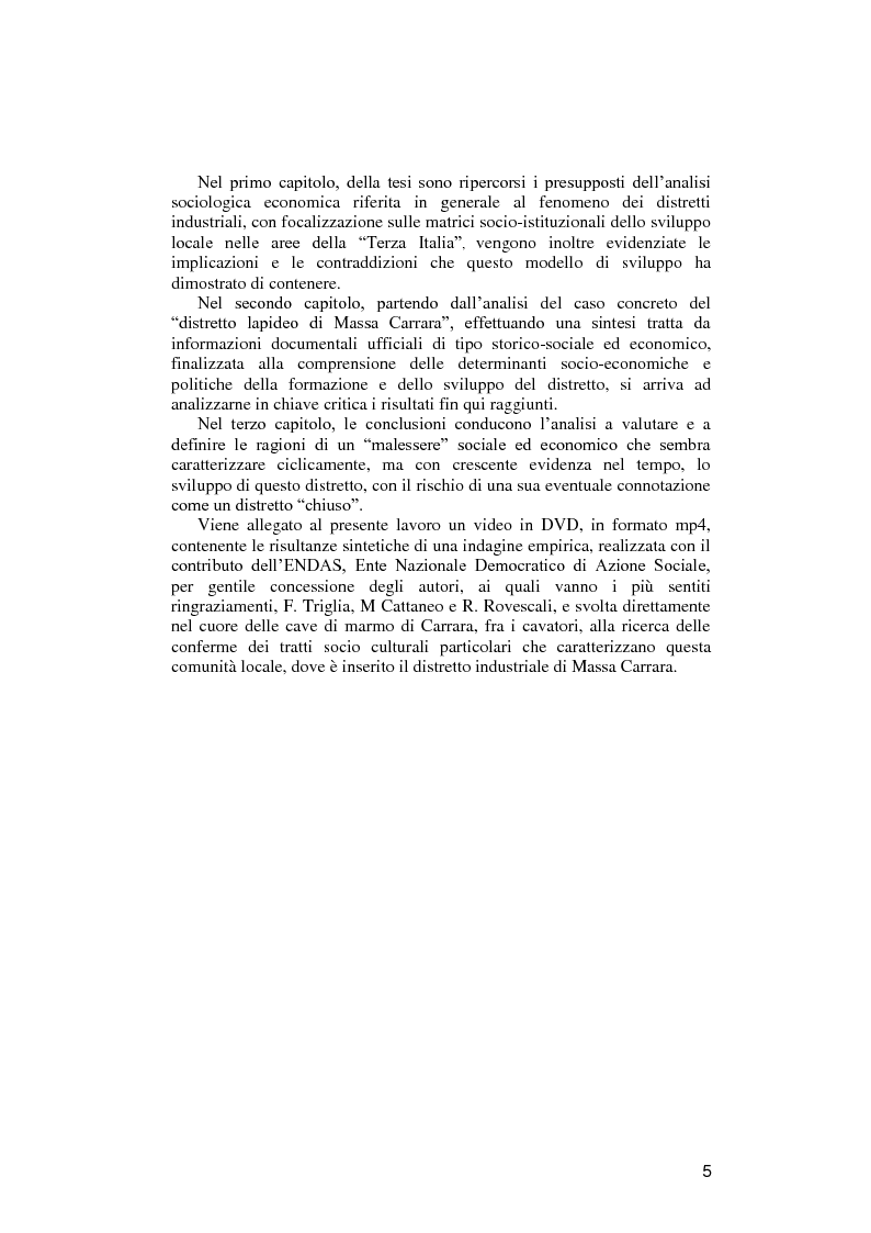 Anteprima della tesi: Il caso del Distretto Lapideo di Massa Carrara, Pagina 3