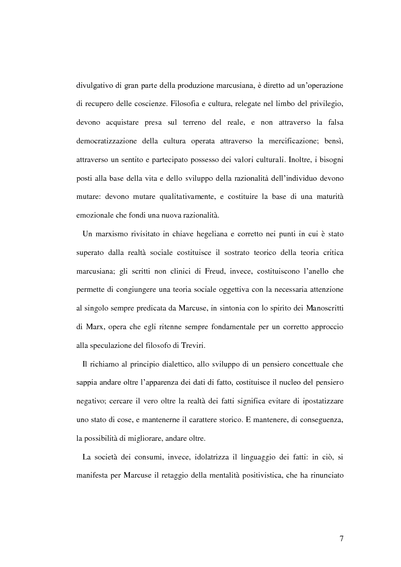Anteprima della tesi: Il dissenso e l'etica. Riflessioni su Herbert Marcuse., Pagina 5