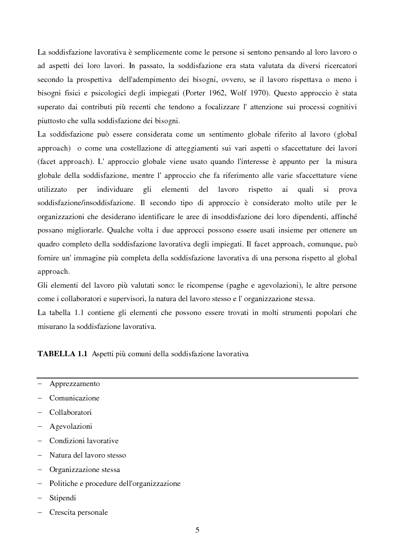 Anteprima della tesi: Validazione della scala di soddisfazione organizzativa di spector: contributo empirico, Pagina 4