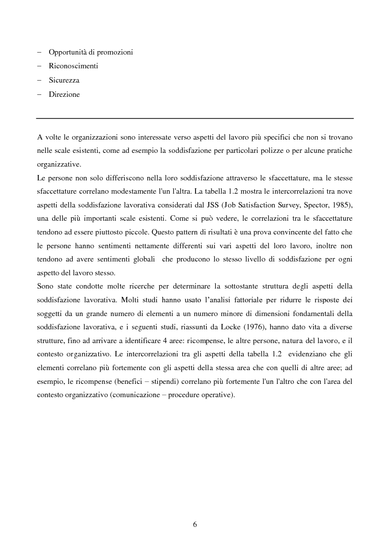 Anteprima della tesi: Validazione della scala di soddisfazione organizzativa di spector: contributo empirico, Pagina 5