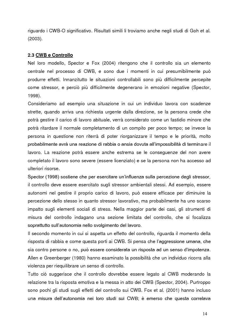 Anteprima della tesi: Comportamenti controproduttivi nei luoghi di lavoro: ruolo dell'ansia e dell'irritabilità. Contributo empirico., Pagina 11