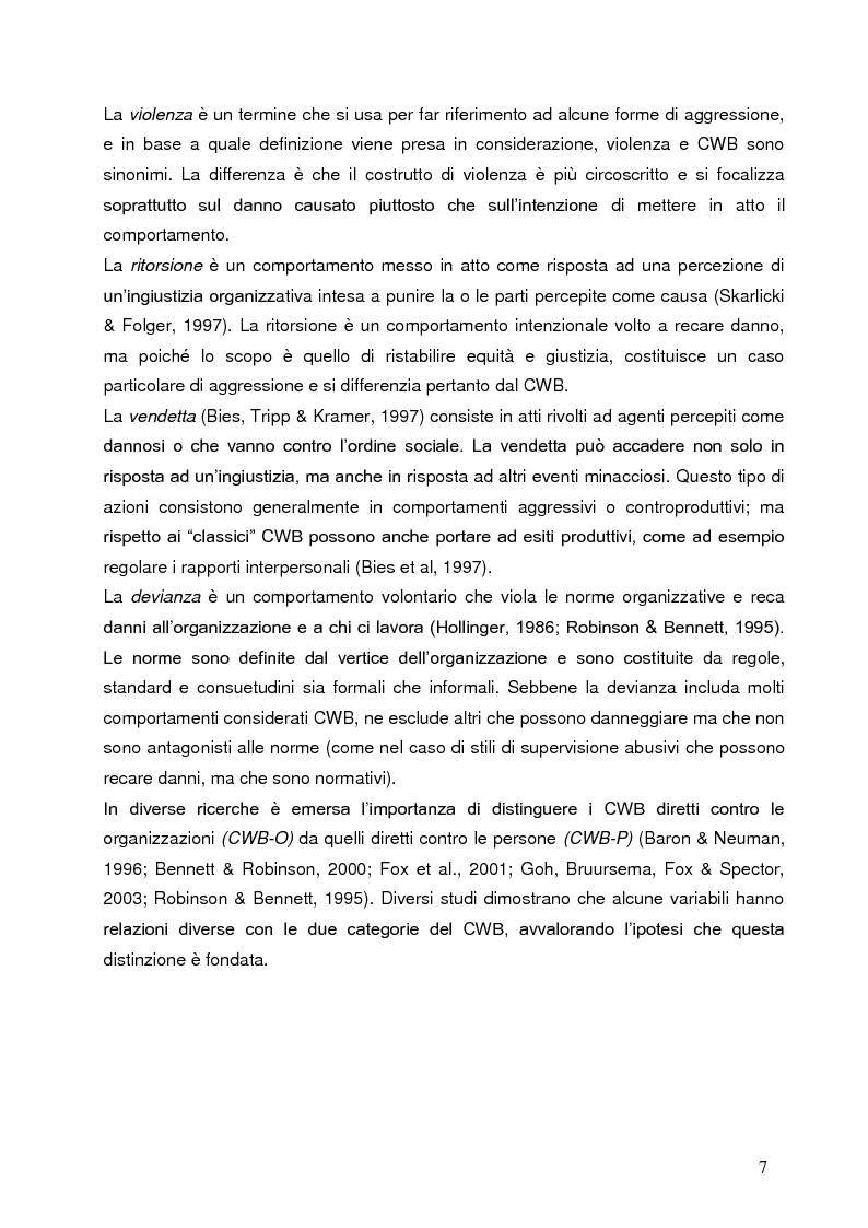 Anteprima della tesi: Comportamenti controproduttivi nei luoghi di lavoro: ruolo dell'ansia e dell'irritabilità. Contributo empirico., Pagina 4