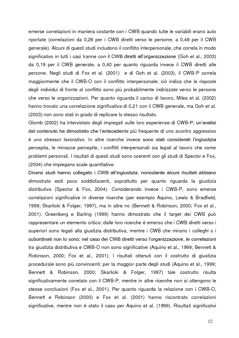 Anteprima della tesi: Comportamenti controproduttivi nei luoghi di lavoro: ruolo dell'ansia e dell'irritabilità. Contributo empirico., Pagina 9