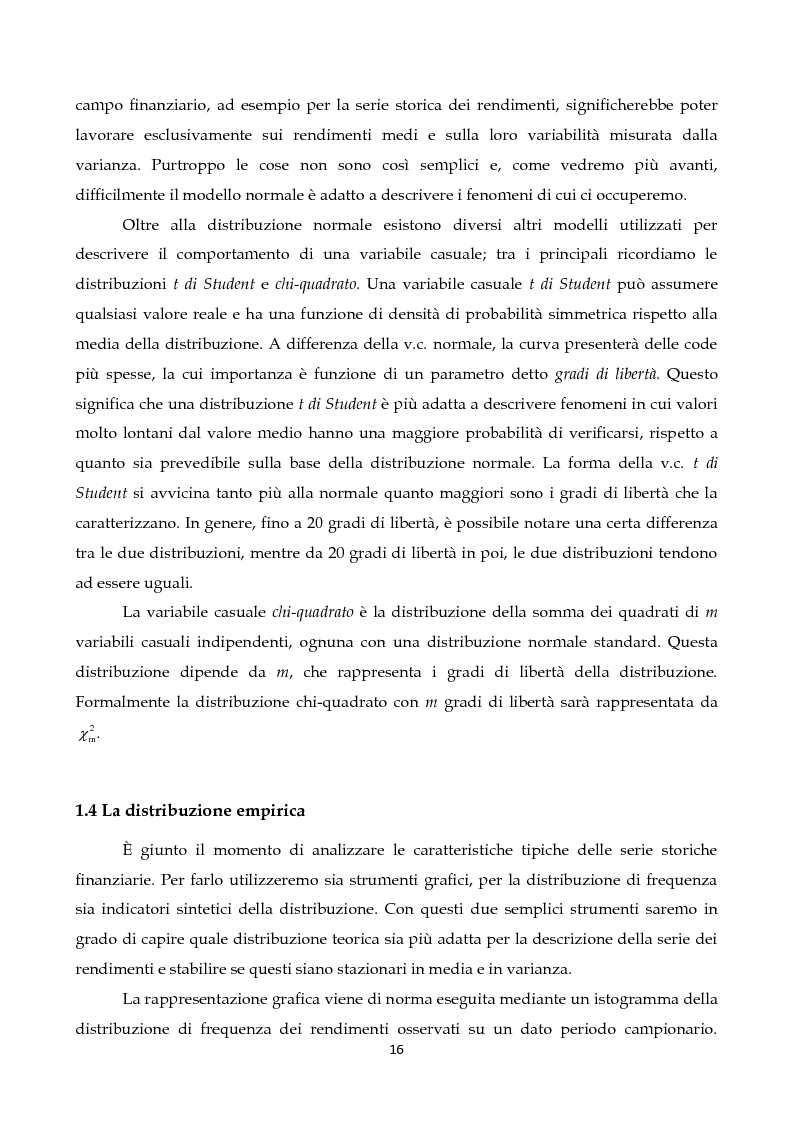 Estratto dalla tesi: Modelli GARCH multivariati per l'analisi dei mercati finanziari