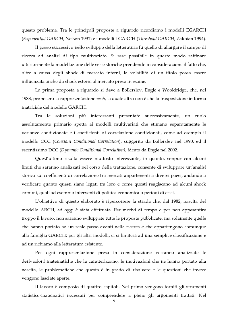 Anteprima della tesi: Modelli GARCH multivariati per l'analisi dei mercati finanziari, Pagina 3