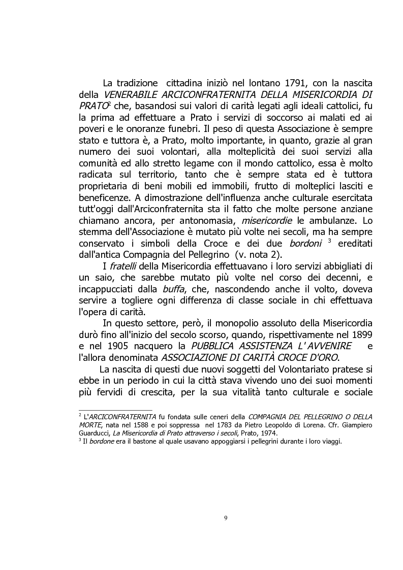 Anteprima della tesi: Analisi delle motivazioni dei volontari della Croce d'Oro di Prato in relazione alle tematiche della Religione Civile, Pagina 5