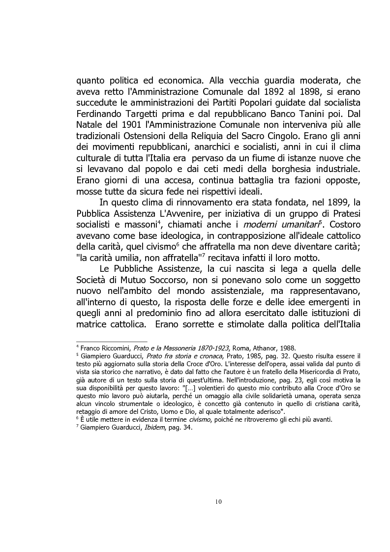 Anteprima della tesi: Analisi delle motivazioni dei volontari della Croce d'Oro di Prato in relazione alle tematiche della Religione Civile, Pagina 6