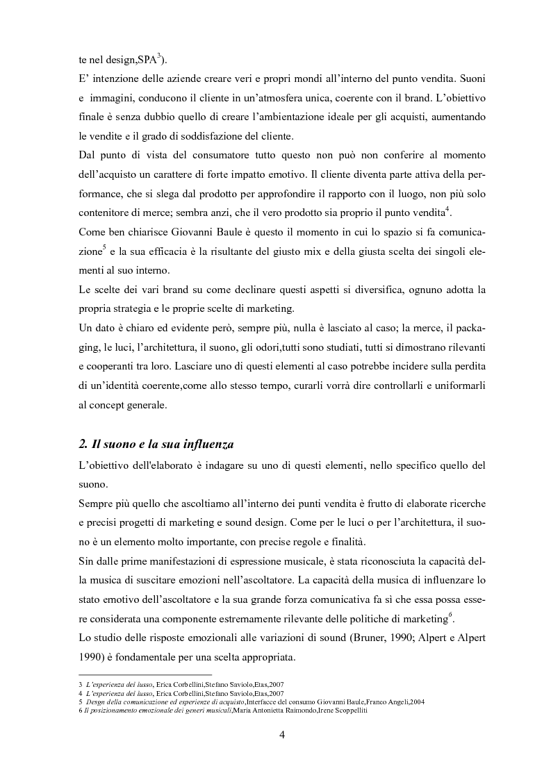 Anteprima della tesi: Suoni e shopping experience. Analizzare e progettare il sound per i negozi della moda, Pagina 3
