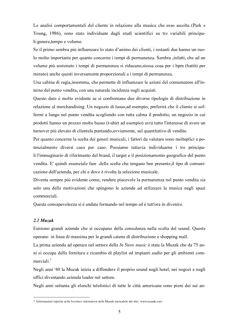 Anteprima della tesi: Suoni e shopping experience. Analizzare e progettare il sound per i negozi della moda, Pagina 4