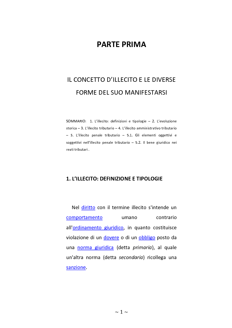 Anteprima della tesi: Le sanzioni penali tributarie, Pagina 10