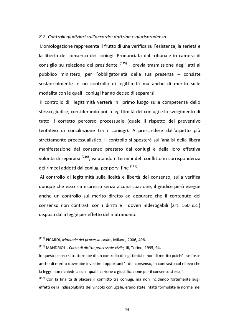 Estratto dalla tesi: Accordi tra coniugi in sede di separazione e divorzio
