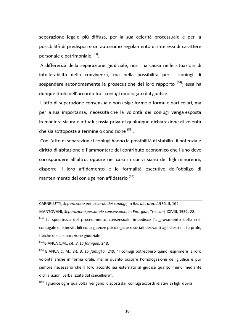 Anteprima della tesi: Accordi tra coniugi in sede di separazione e divorzio, Pagina 13