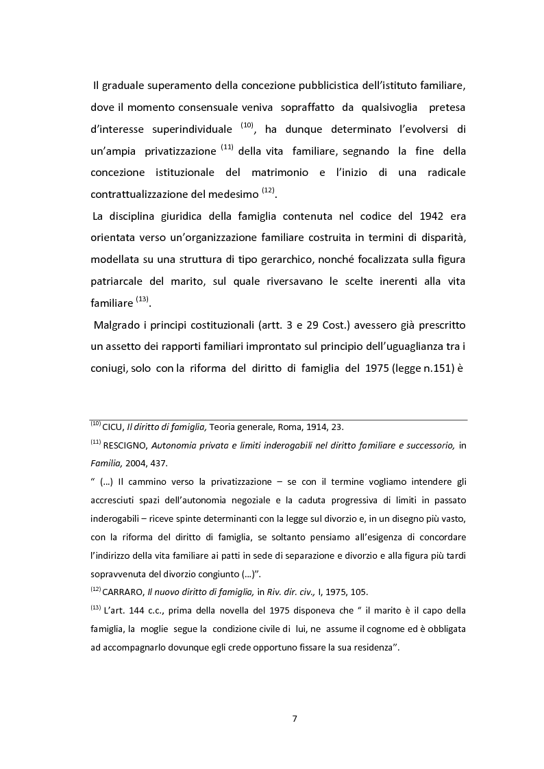 Anteprima della tesi: Accordi tra coniugi in sede di separazione e divorzio, Pagina 4