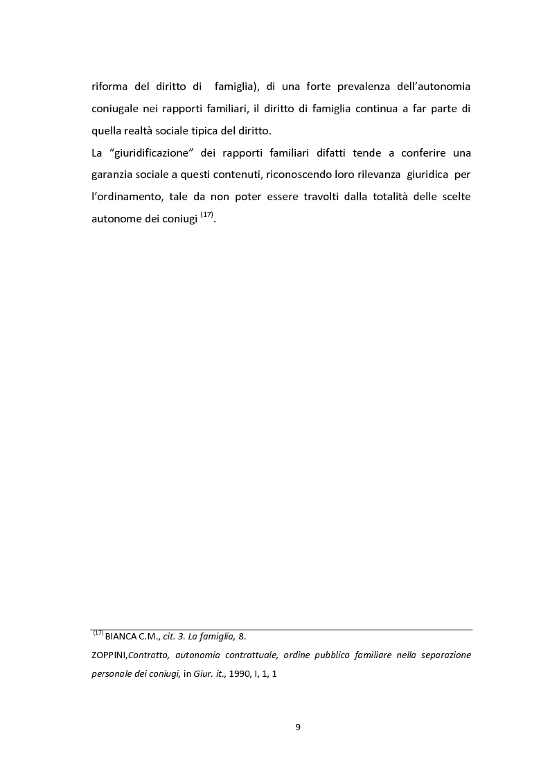 Anteprima della tesi: Accordi tra coniugi in sede di separazione e divorzio, Pagina 6