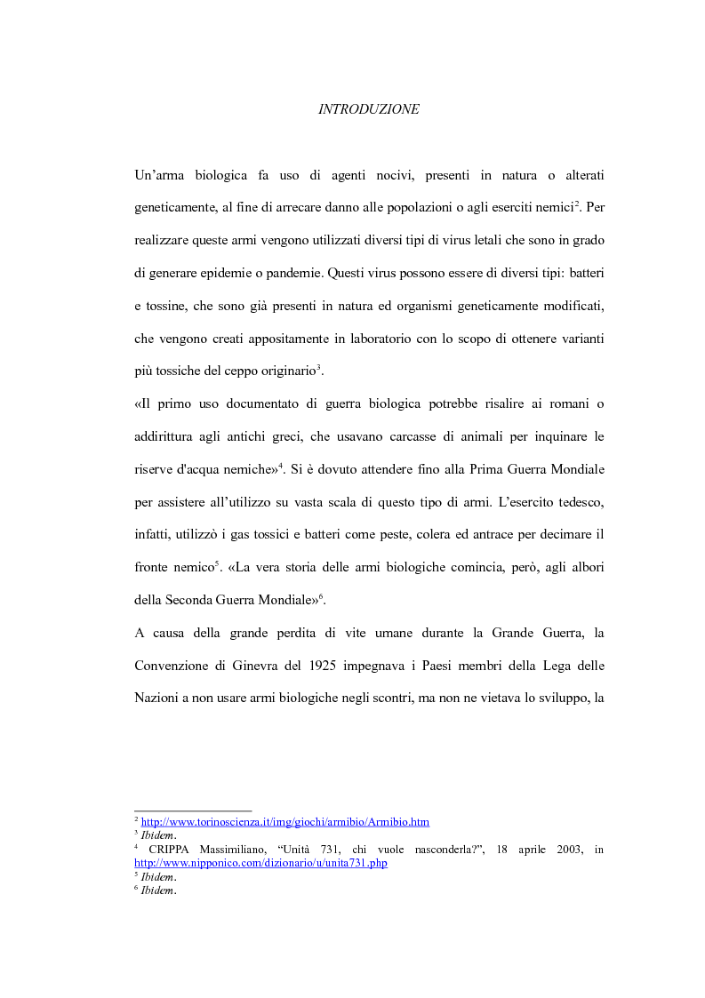 Anteprima della tesi: Unità 731 - Un male ancora poco conosciuto del Sol Levante, Pagina 4