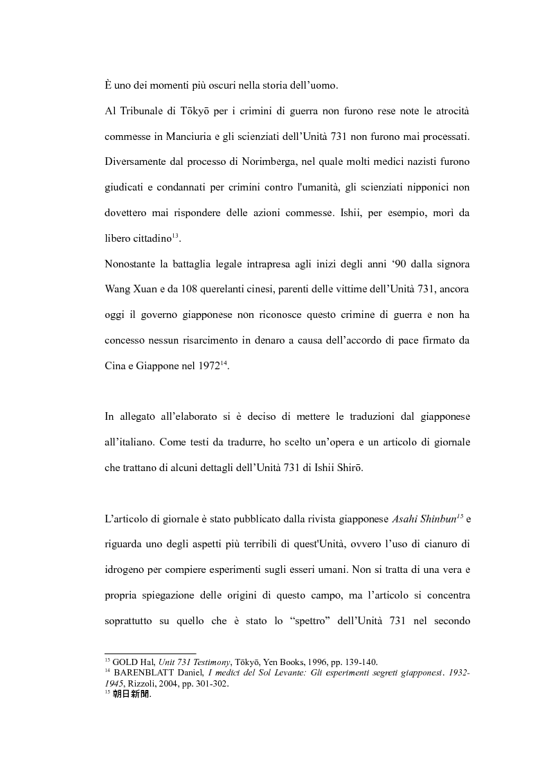 Anteprima della tesi: Unità 731 - Un male ancora poco conosciuto del Sol Levante, Pagina 6