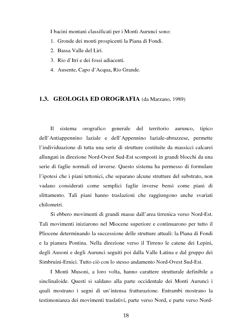 Anteprima della tesi: Gestione del patrimonio forestale nel Parco Regionale dei Monti Aurunci (LT), Pagina 11