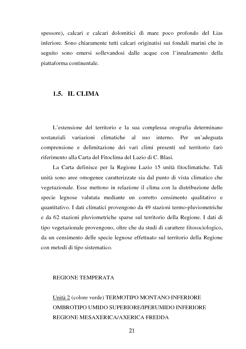 Anteprima della tesi: Gestione del patrimonio forestale nel Parco Regionale dei Monti Aurunci (LT), Pagina 14