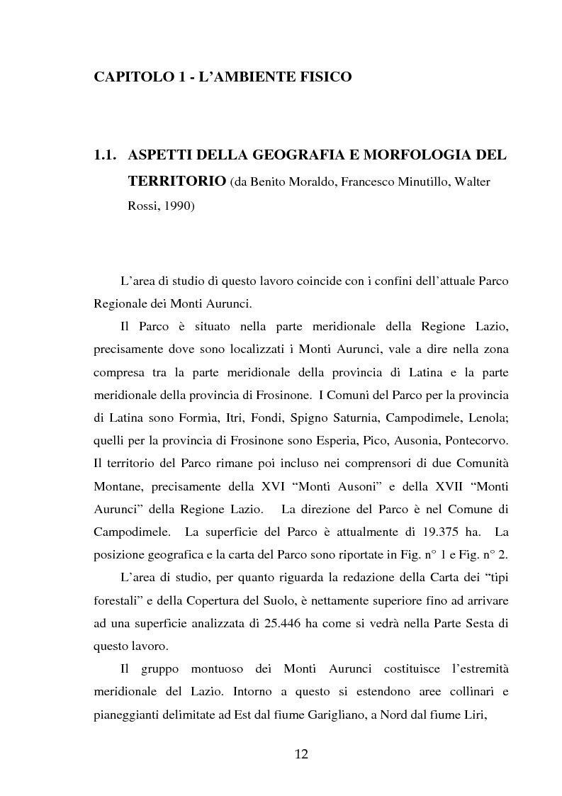 Anteprima della tesi: Gestione del patrimonio forestale nel Parco Regionale dei Monti Aurunci (LT), Pagina 5