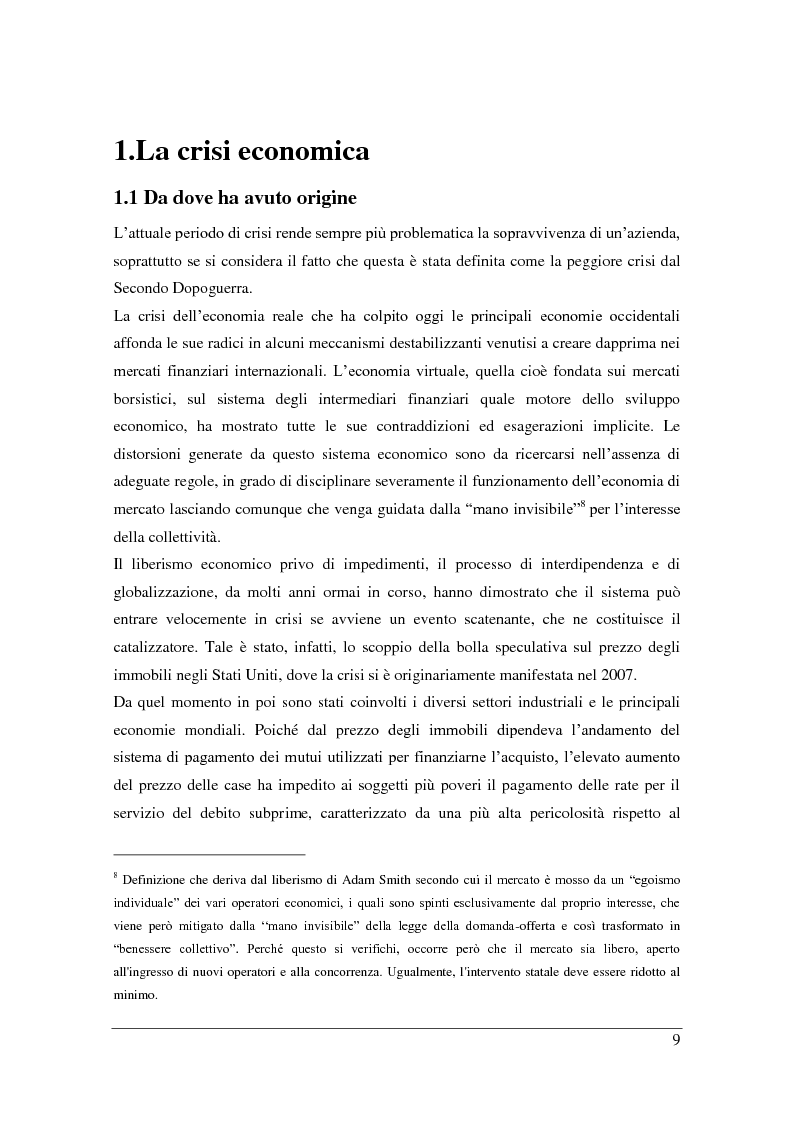 Anteprima della tesi: La crisi economica e l'impatto sulla gestione di un sito turistico: il caso Sonoma Valley in California, Pagina 7