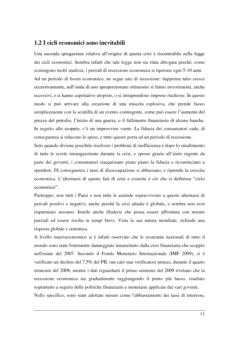 Anteprima della tesi: La crisi economica e l'impatto sulla gestione di un sito turistico: il caso Sonoma Valley in California, Pagina 9