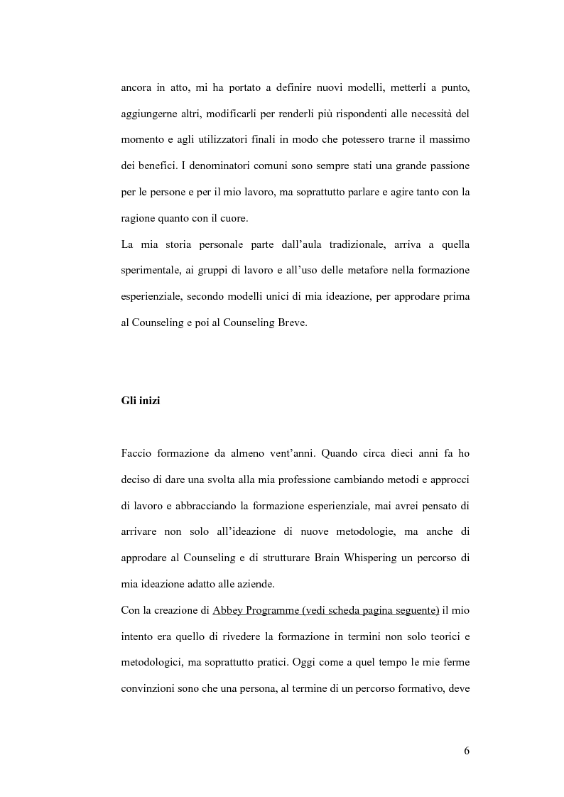 Anteprima della tesi: Brain Whispering: il mio counseling in azienda. Dalla ''formazione al ruolo'' alla ''formazione alla persona''., Pagina 3