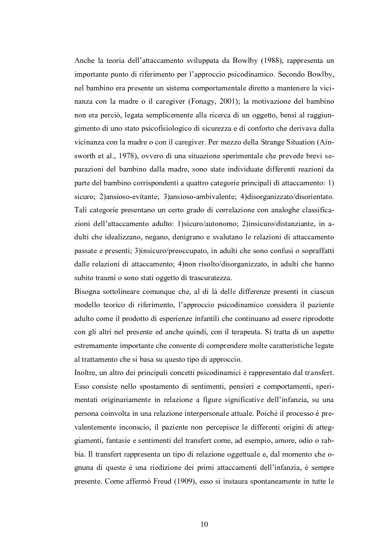 Anteprima della tesi: La psicoterapia focalizzata sul transfert. La tecnica psicoanalitica e i pazienti borderline., Pagina 11