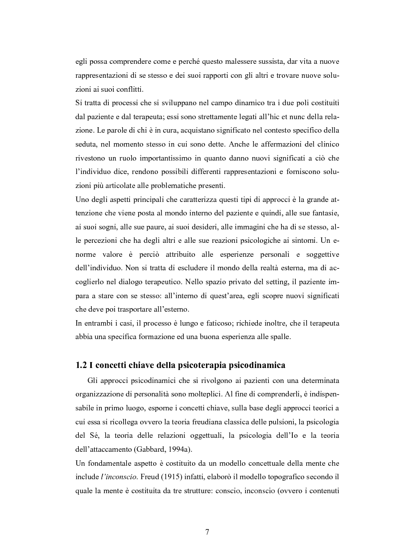 Anteprima della tesi: La psicoterapia focalizzata sul transfert. La tecnica psicoanalitica e i pazienti borderline., Pagina 8