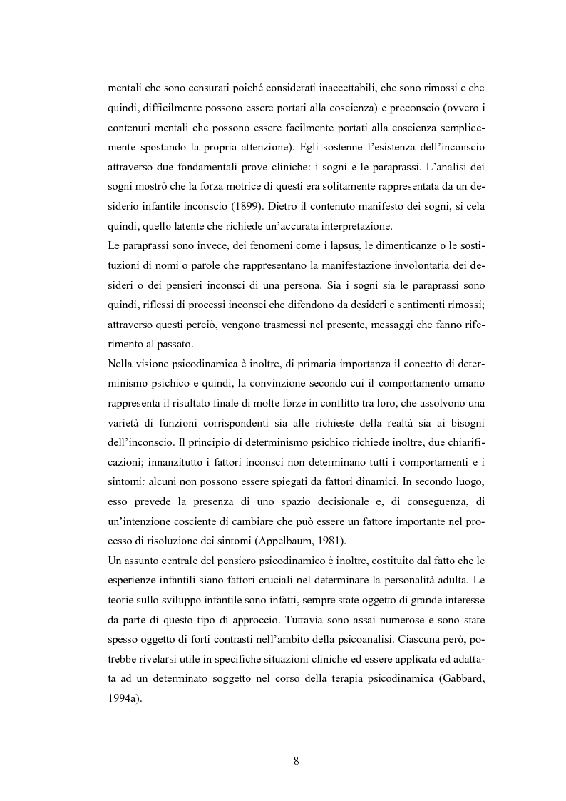 Anteprima della tesi: La psicoterapia focalizzata sul transfert. La tecnica psicoanalitica e i pazienti borderline., Pagina 9