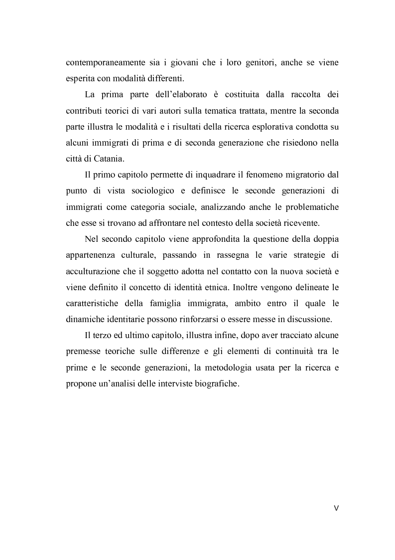 Anteprima della tesi: La doppia appartenenza culturale negli immigrati di prima e seconda generazione, Pagina 4