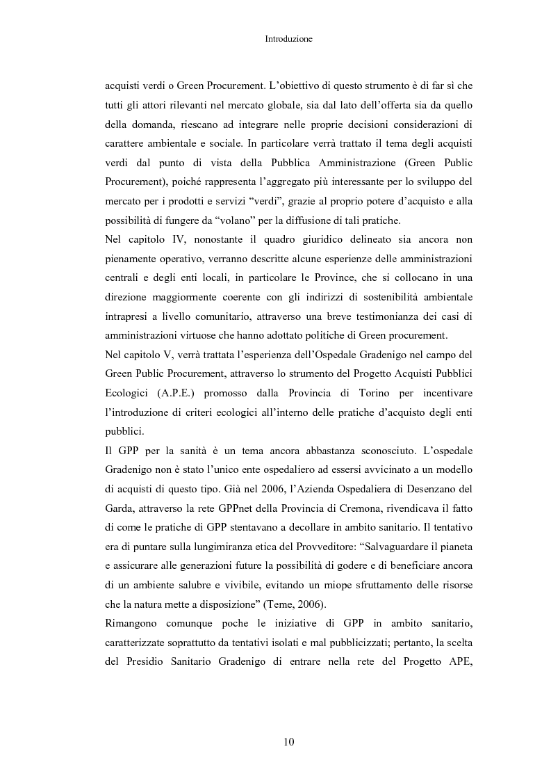 Anteprima della tesi: Green Public Procurement e Sanità: il caso del presidio sanitario Gradenigo di Torino, Pagina 4