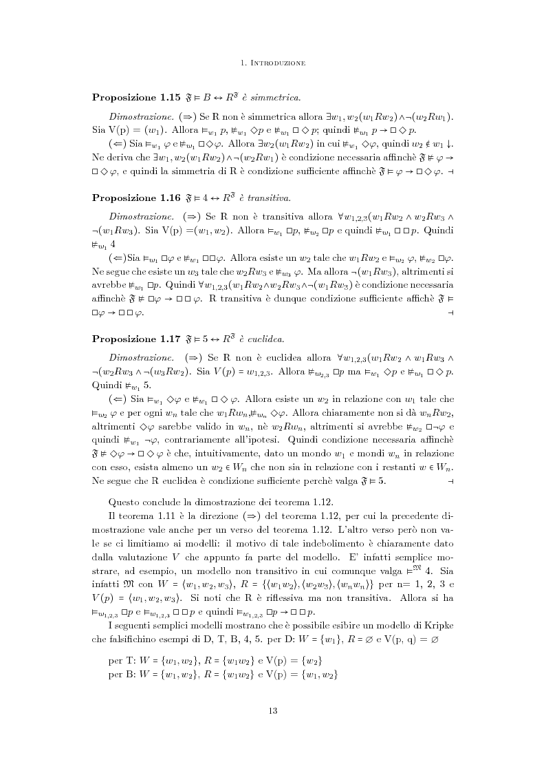 Anteprima della tesi: Aspetti semantici della logica proposizionale modale, Pagina 10