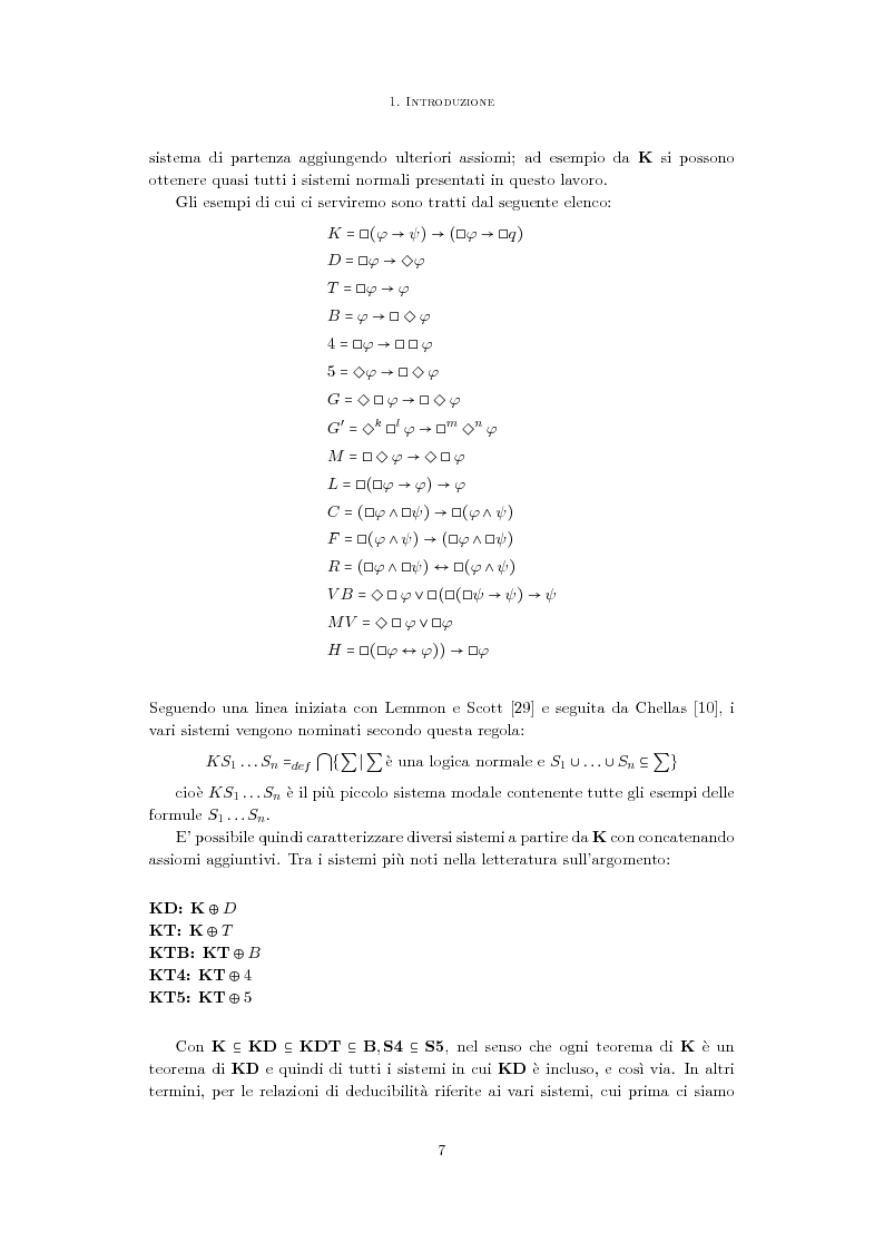 Anteprima della tesi: Aspetti semantici della logica proposizionale modale, Pagina 4