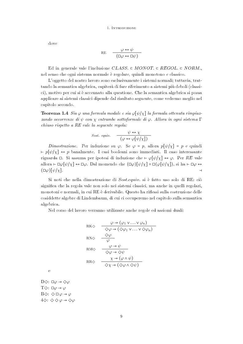 Anteprima della tesi: Aspetti semantici della logica proposizionale modale, Pagina 6