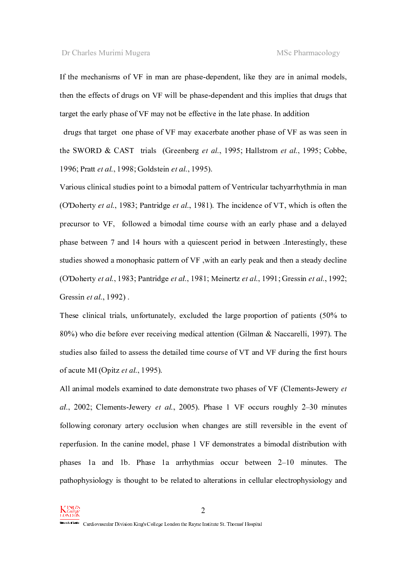 Anteprima della tesi: Autonomic dysfunction and phase 2 ventricular fibrillation post myocardial infarction. , Pagina 3