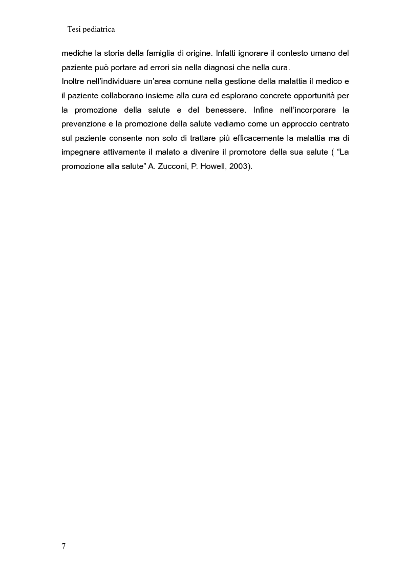 Anteprima della tesi: Aspetti relazionali nell’assistenza infermieristica in pediatria, Pagina 7