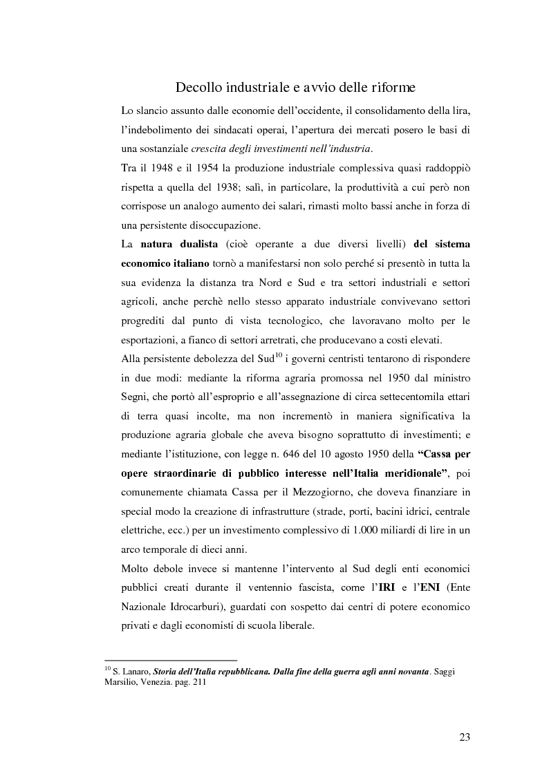 Estratto dalla tesi: Sistema politico e organizzazioni sindacali in Italia (1945-1980)