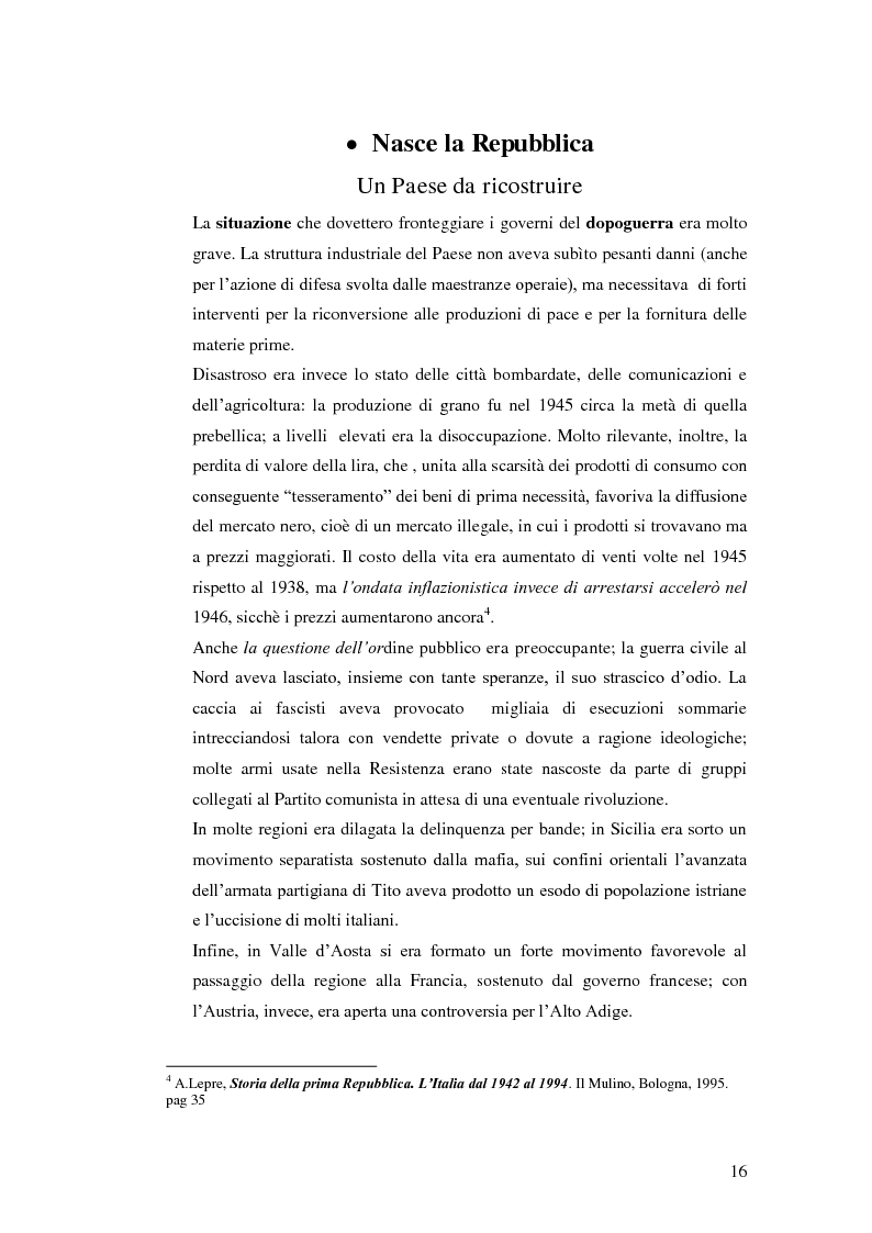 Anteprima della tesi: Sistema politico e organizzazioni sindacali in Italia (1945-1980), Pagina 10
