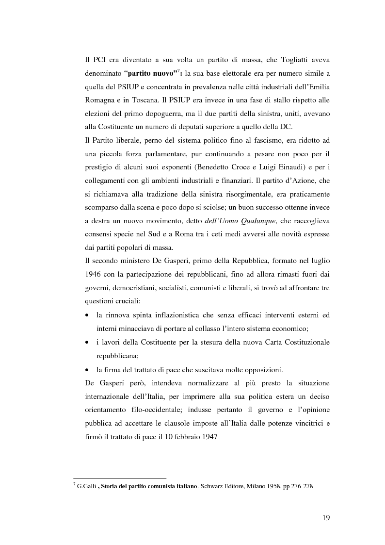 Anteprima della tesi: Sistema politico e organizzazioni sindacali in Italia (1945-1980), Pagina 13