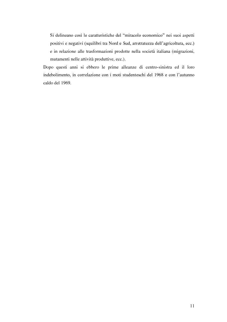 Anteprima della tesi: Sistema politico e organizzazioni sindacali in Italia (1945-1980), Pagina 5