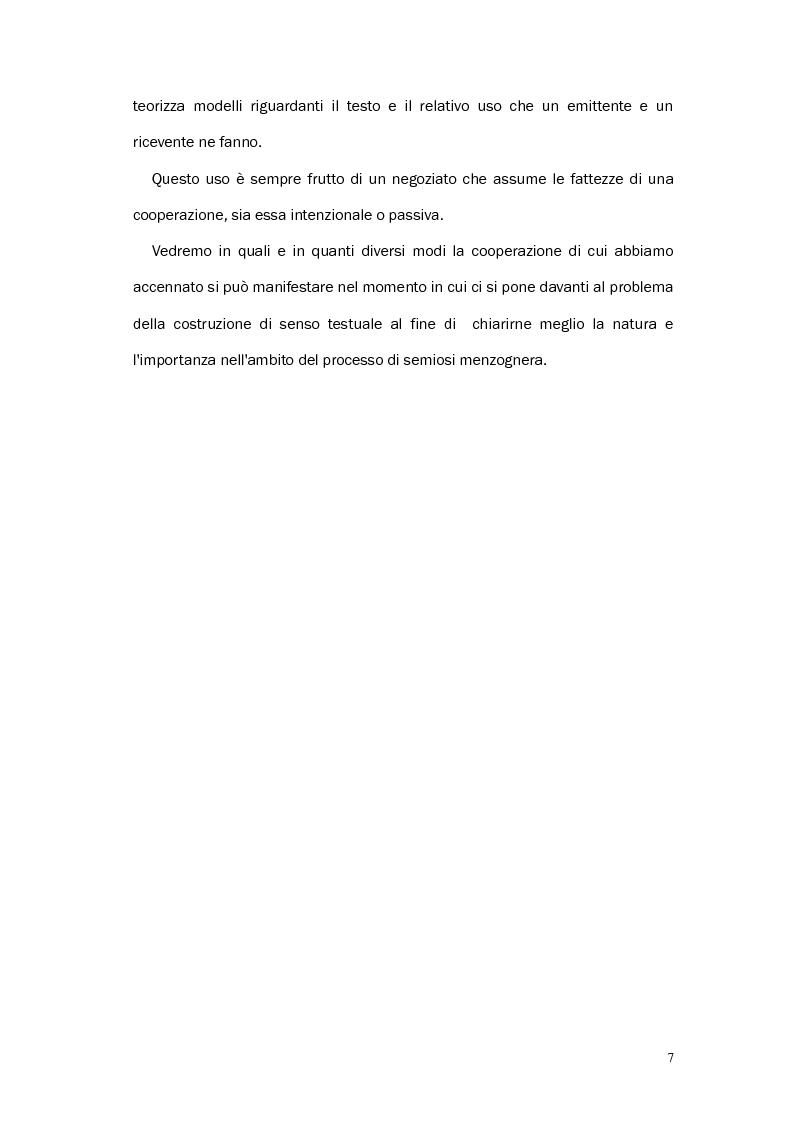 Anteprima della tesi: Una semiotica della bugia, Pagina 5